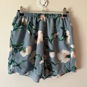 Floral Blue Women's Shorts